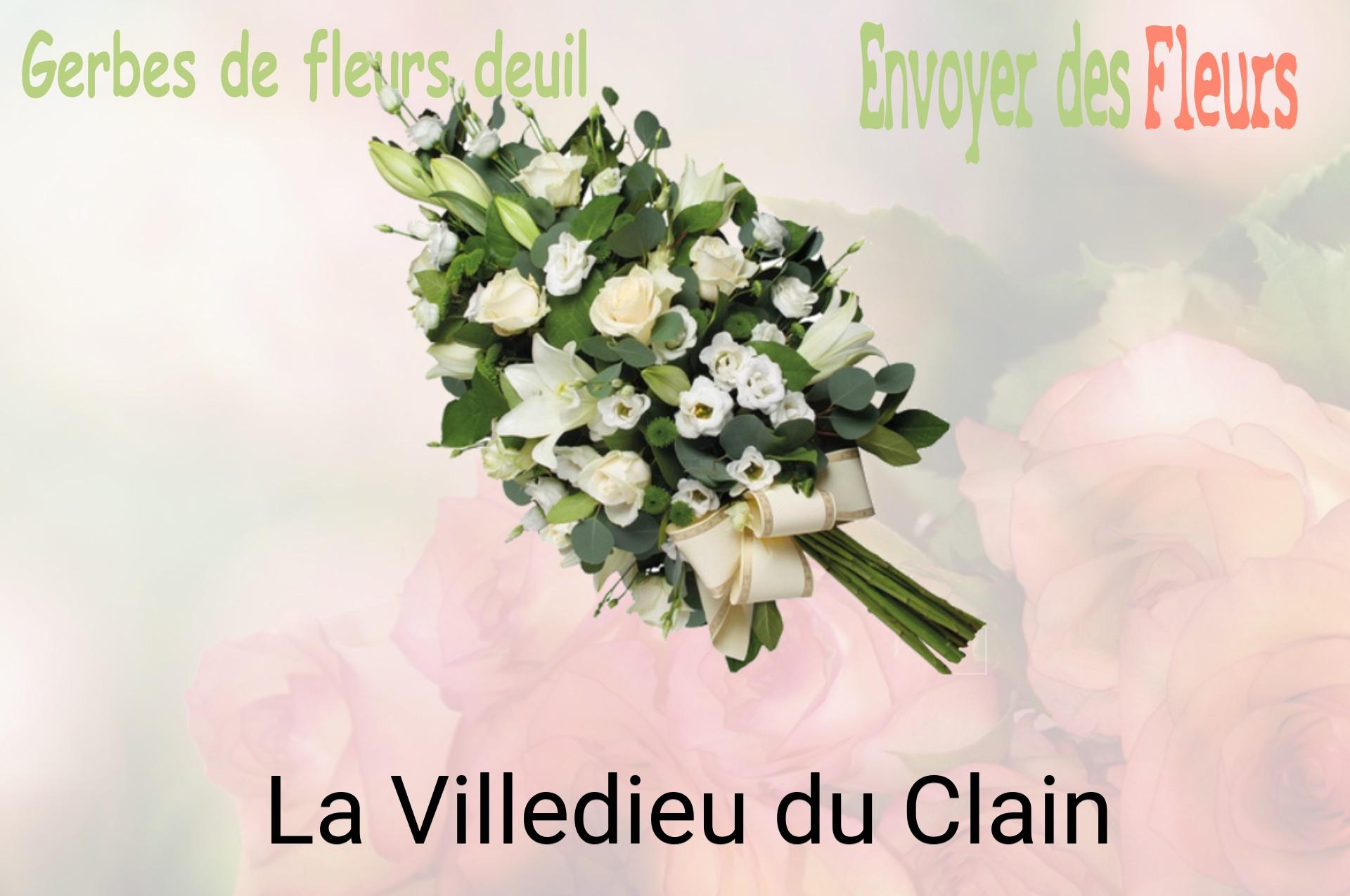 Gerbe de fleurs de deuil livrée à La Villedieu-du-Clain